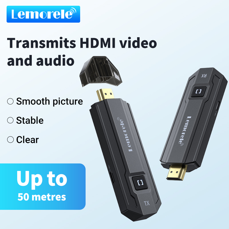 Photography Videography - ชุดส่งสัญญาณวิดีโอไร้สาย Lemorele HDMI พร้อมตัวรับสัญญาณ ระยะส่ง 50