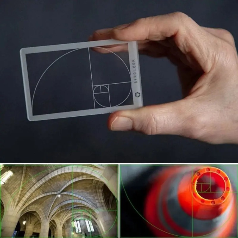 Photography Golden Ratio - ช่องมองภาพไม้บรรทัด Golden Ratio ไม้บรรทัดอะคริลิค Fibonacci ส่วนประกอบ