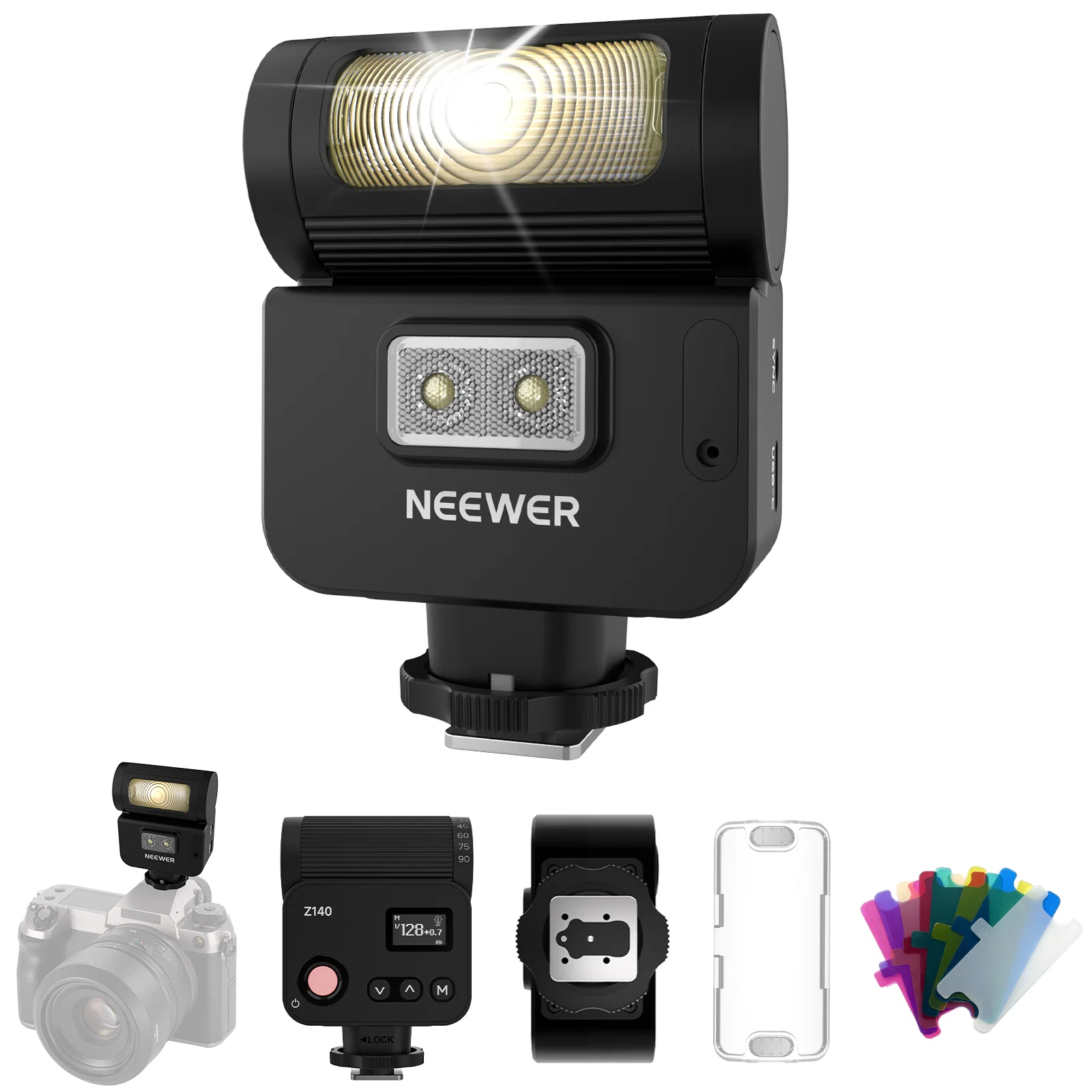 Speedlite Flash External - NEEWER Z140 16Ws แฟลชภายนอกขนาดเล็กกะทัดรัดสำหรับกล้องถ่ายภาพ
