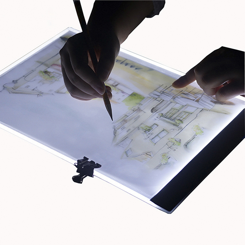 Photography Desk - A5แท็บเล็ตวาดลายแบบ LED กระดานอะคริลิครูปลายฉลุแผ่นรองเขียน lampu kotak อุปกรณ์วาดภาพ