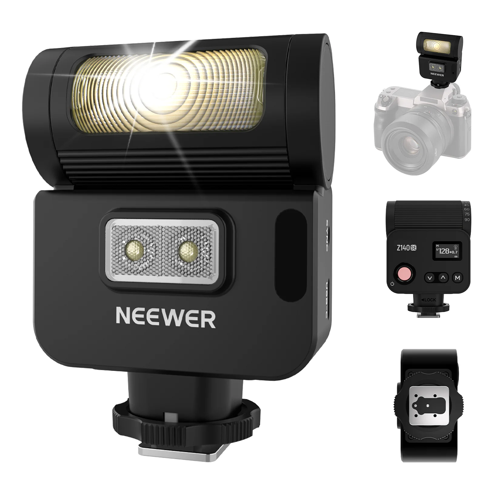 Speedlite Flash External - NEEWER Z140SE แฟลชภายนอกขนาดเล็กกะทัดรัดแบบพกพาสำหรับการถ่ายภาพ