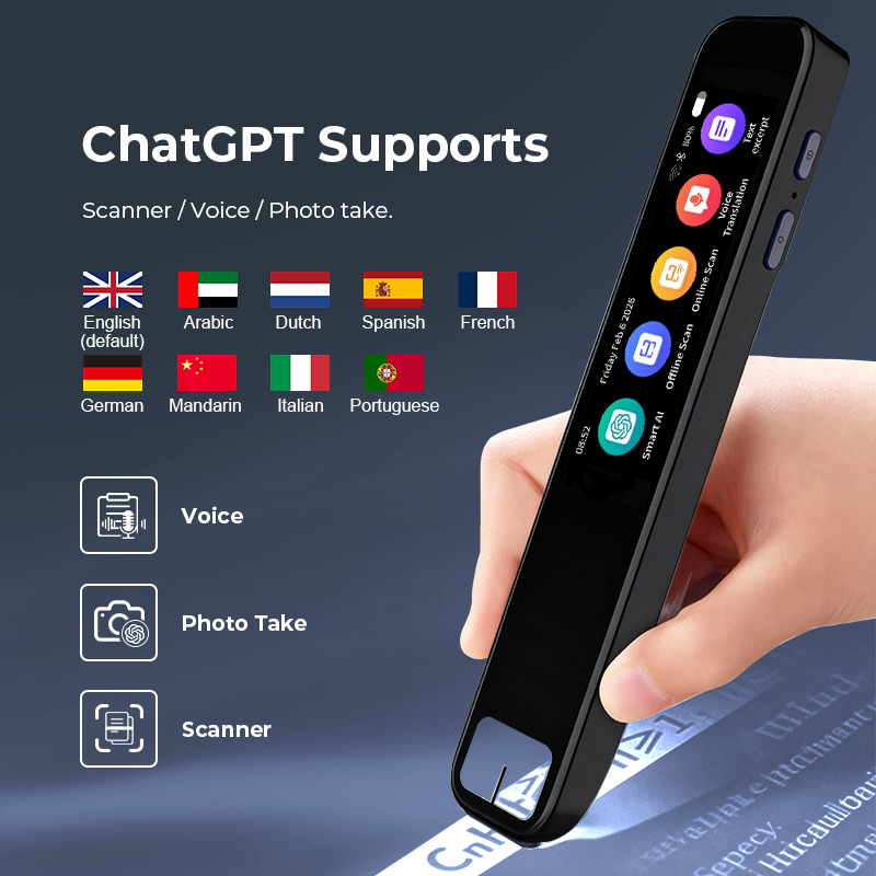 Photography With Ai - ปากกาแปลภาษา AI รองรับการเชื่อมต่อ ChatGPT แปลภาษาอาหรับ สเปน