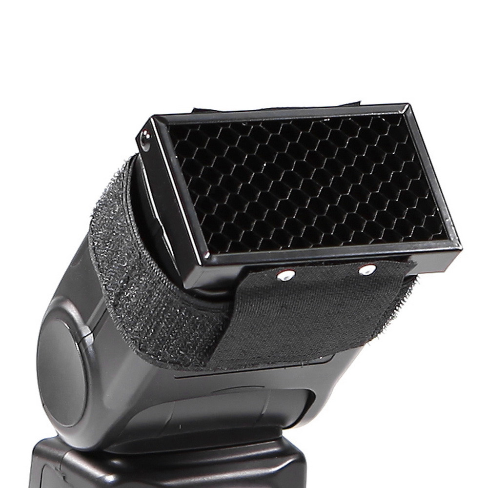 Speedlite Flash External - Universal Honeycomb Grid สำหรับภายนอกกล้องแสงแฟลชกะพริบ Speedlite สีดำอุปกรณ์เสริมสำหรับสตูดิโอถ่ายภาพ
