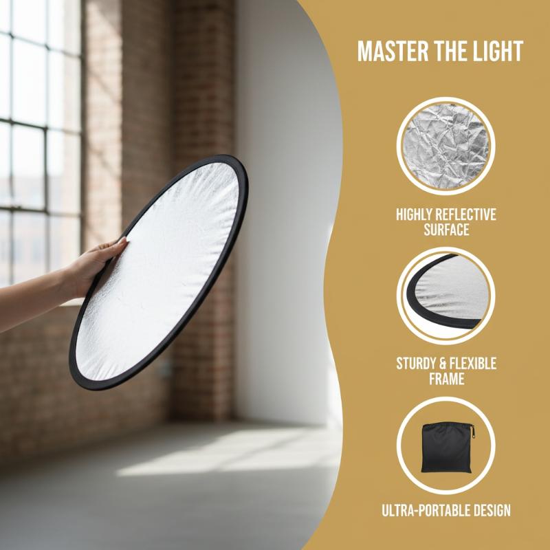 Reflector 5 In 1 - แผ่นสะท้อนแสงแบบพับได้ 5 in 1 สำหรับการถ่ายภาพ ใช้สำหรับช่างภาพมือสมัครเล่น