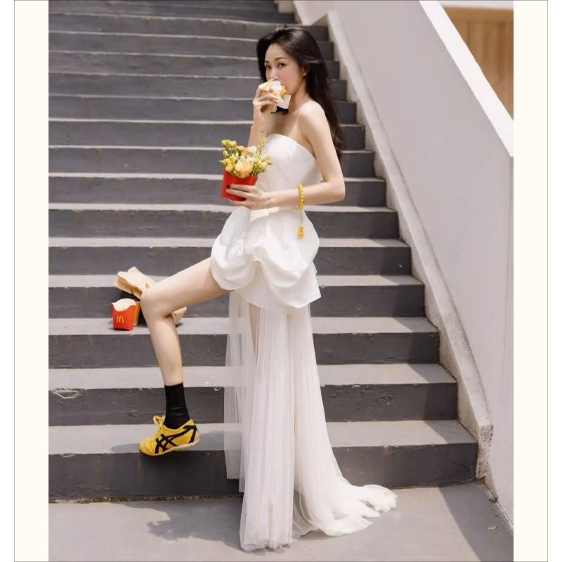 ชุดราตรีสีขาวแบบฝรั่งเศส, ชุดแ - Photography Wedding บทวิจารณ์และราคา