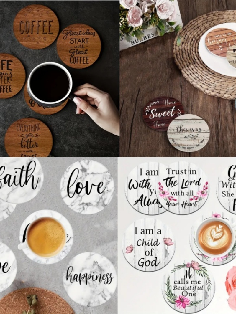แผ่นรองแก้วไม้ลายตัวอักษรสร้าง - Photography Desk บทวิจารณ์และราคา