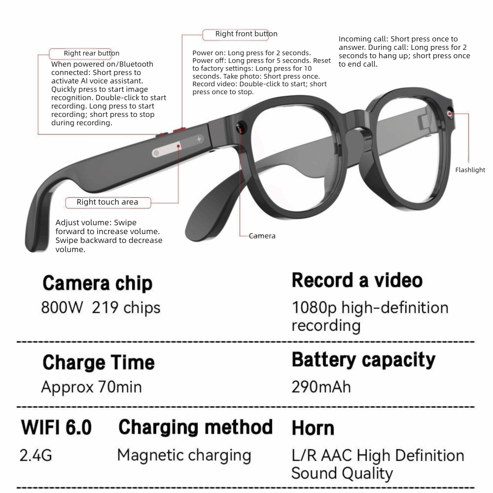แว่นตาอัจฉริยะ AI 2-in-1 ถ่ายภ - Photography With Ai บทวิจารณ์และราคา