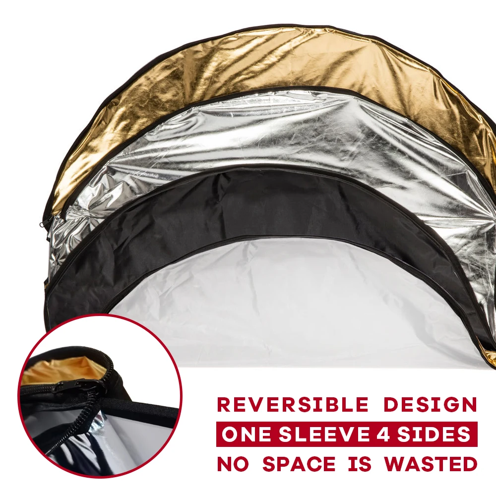 แผ่นสะท้อนแสงแบบวงกลมพับได้ขนา - Reflector 5 In 1 บทวิจารณ์และราคา