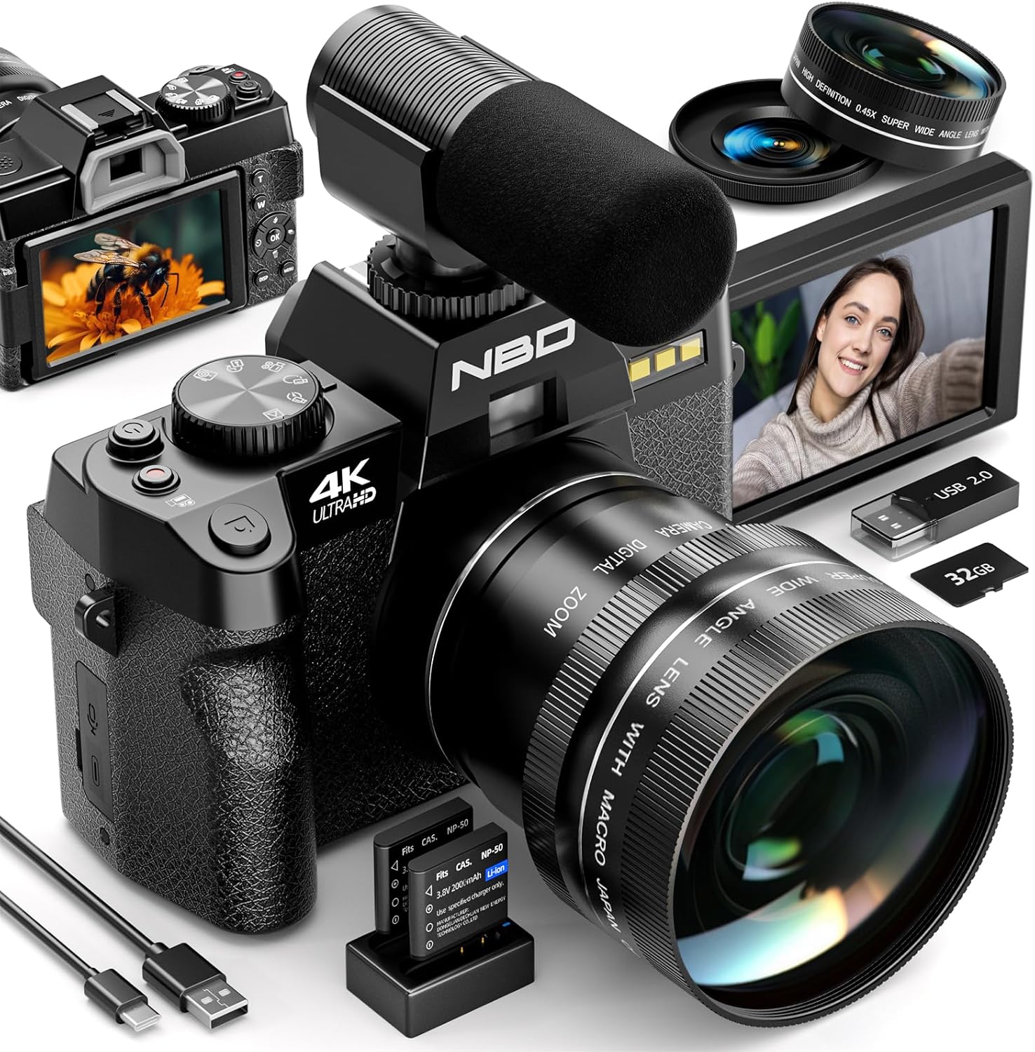 กล้องดิจิตอล NBD 4K สําหรับการ - Photography Nature Images บทวิจารณ์และราคา